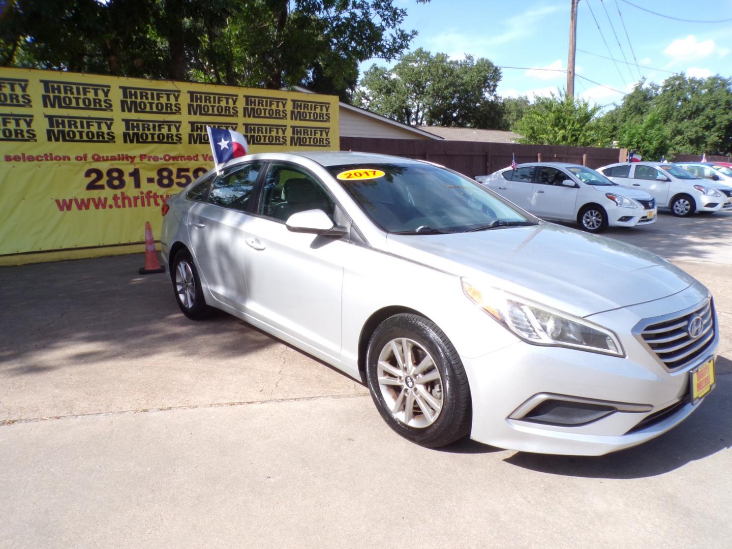 2017 Hyundai Sonata (5NPE24AF7HH) , located at 16710 Clay Rd., Houston, TX, 77084, (281) 859-7900, 29.834864, -95.656166 - Photo#2