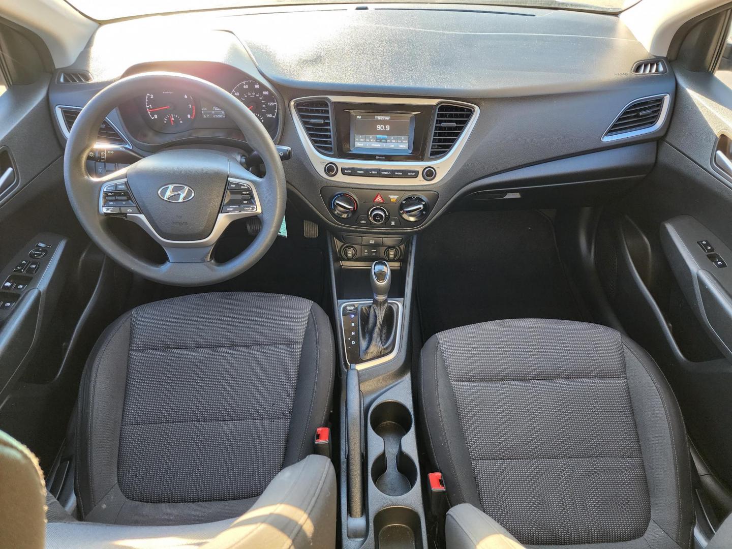 2018 Gray /Gray Hyundai Accent SEL 4-Door 6A (3KPC24A33JE) with an 1.6L L4 DOHC 16V engine, Automatic 6-Speed transmission, located at 16710 Clay Rd., Houston, TX, 77084, (281) 859-7900, 29.834864, -95.656166 - Photo#13