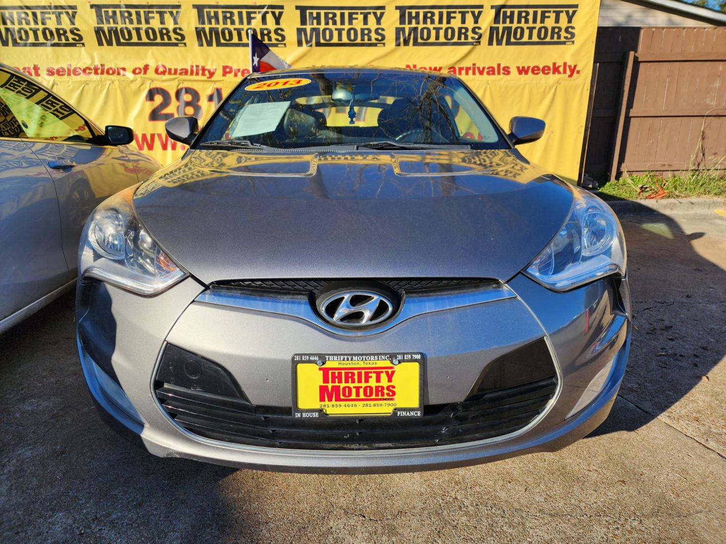 2013 Gray /Gray Hyundai Veloster Base (KMHTC6AD6DU) with an 1.6L L4 DOHC 16V engine, located at 16710 Clay Rd., Houston, TX, 77084, (281) 859-7900, 29.834864, -95.656166 - Photo#0