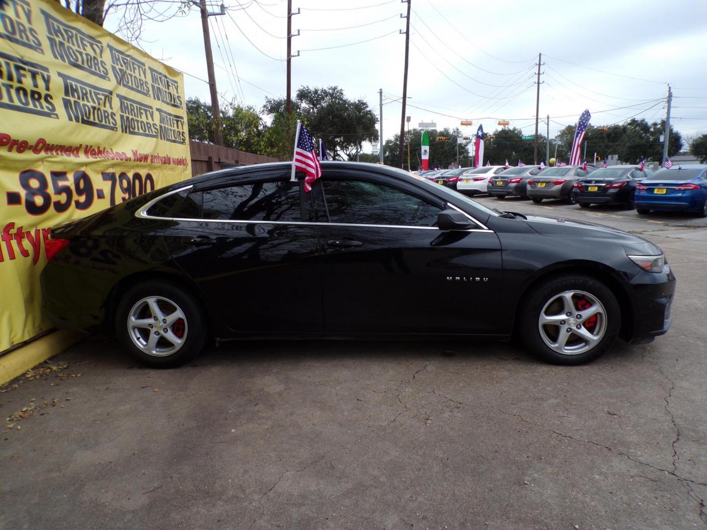 2018 Black /Black Chevrolet Malibu LS (1G1ZB5ST2JF) with an 1.5L L4 DOHC 16V engine, 6A transmission, located at 16710 Clay Rd., Houston, TX, 77084, (281) 859-7900, 29.834864, -95.656166 - Photo#4