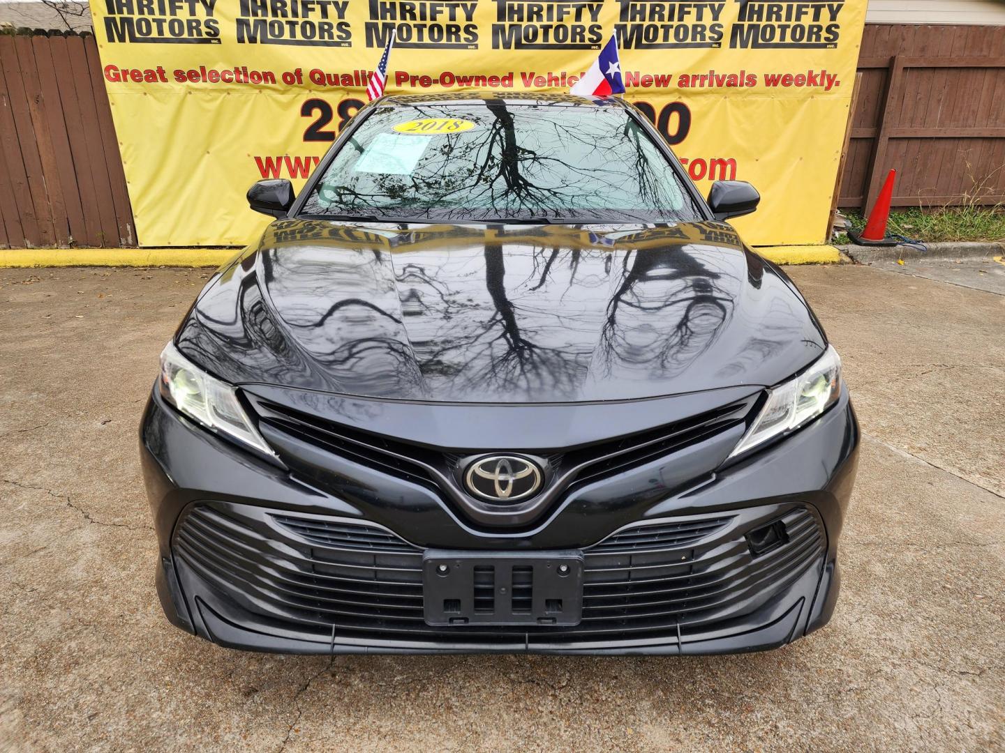 2018 Black /Black Toyota Camry XSE (JTNB11HK9J3) with an 2.5L L4 DOHC 16V engine, 8A transmission, located at 16710 Clay Rd., Houston, TX, 77084, (281) 859-7900, 29.834864, -95.656166 - Photo#0