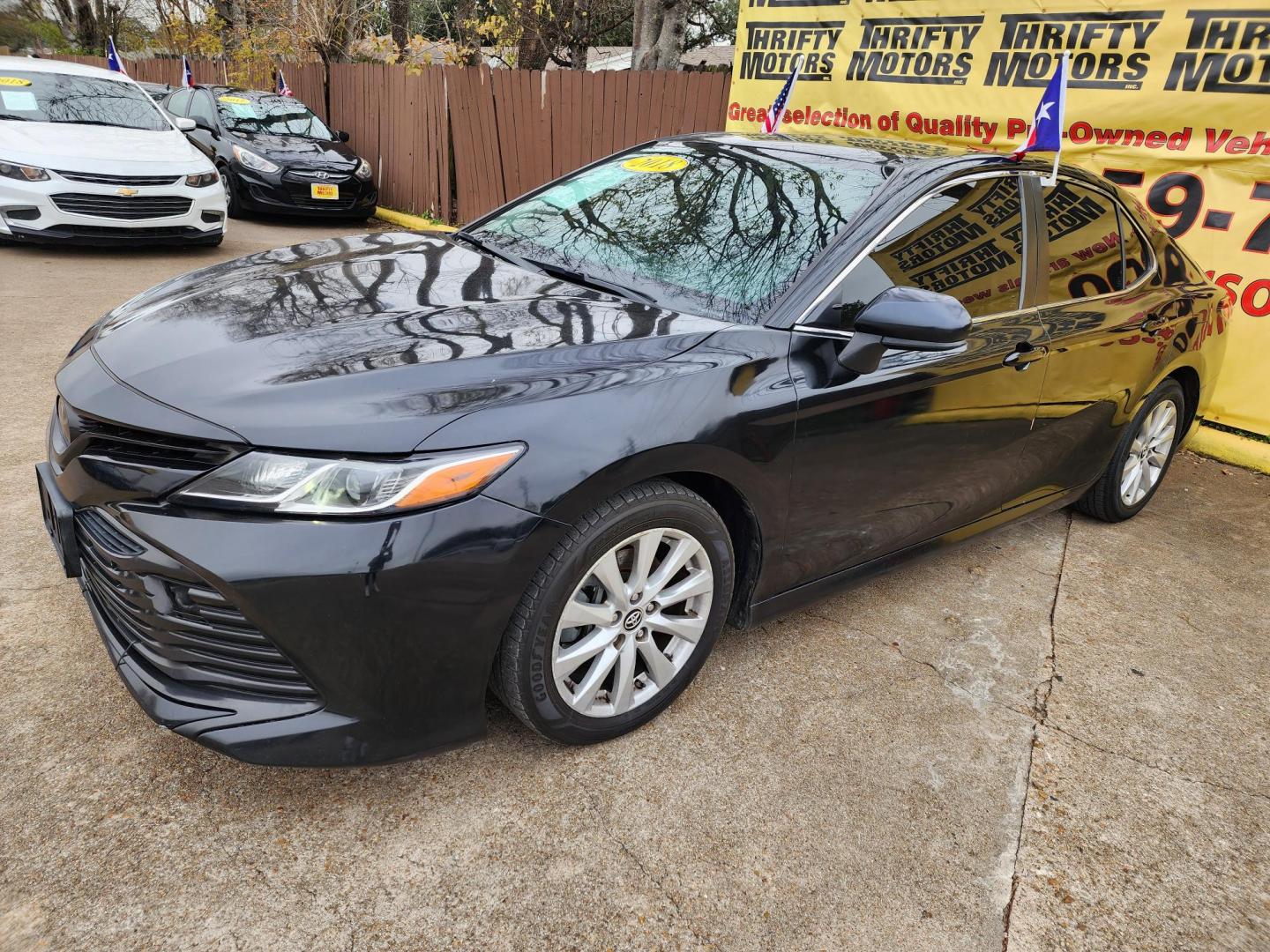 2018 Black /Black Toyota Camry XSE (JTNB11HK9J3) with an 2.5L L4 DOHC 16V engine, 8A transmission, located at 16710 Clay Rd., Houston, TX, 77084, (281) 859-7900, 29.834864, -95.656166 - Photo#2