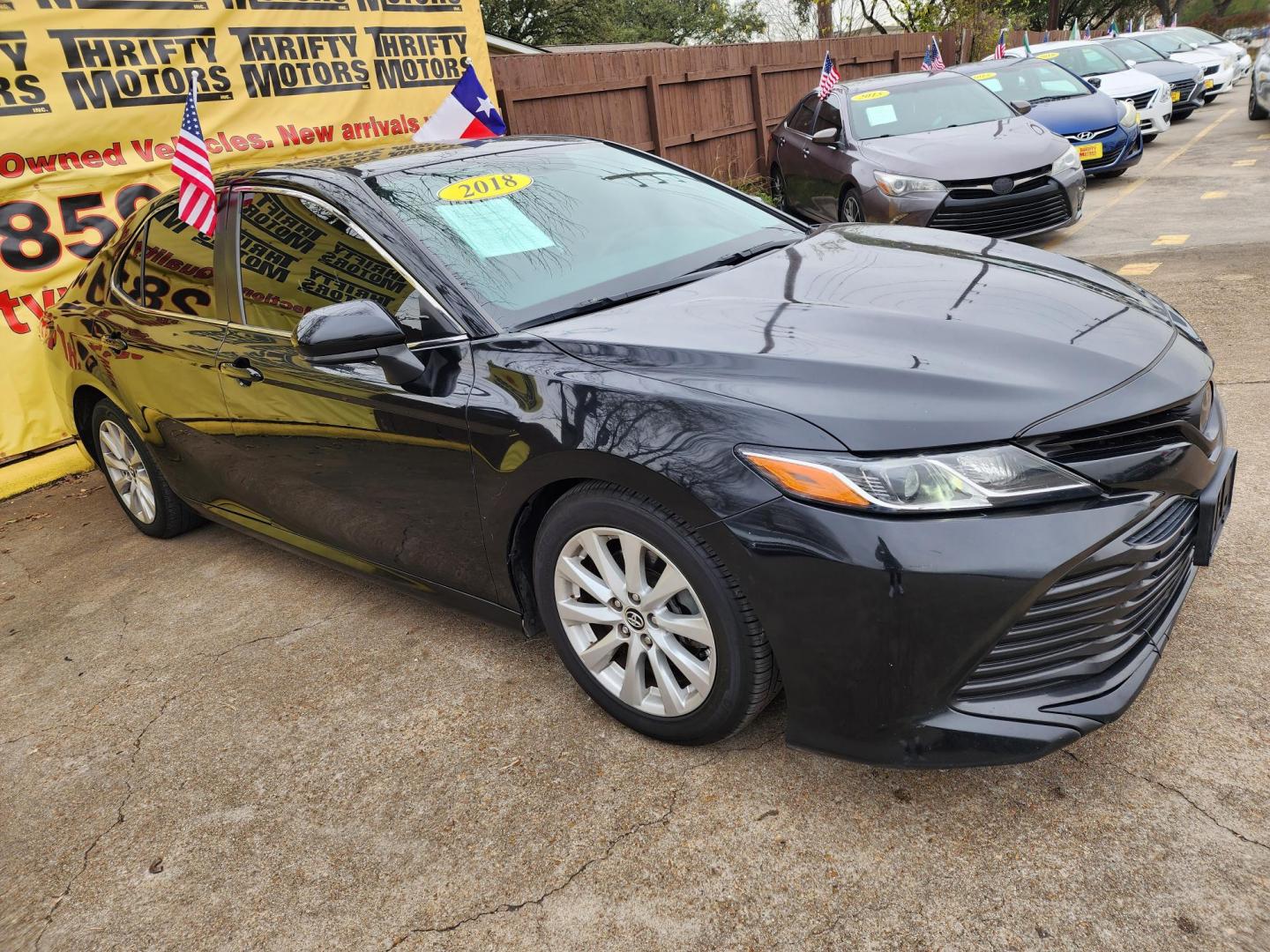 2018 Black /Black Toyota Camry XSE (JTNB11HK9J3) with an 2.5L L4 DOHC 16V engine, 8A transmission, located at 16710 Clay Rd., Houston, TX, 77084, (281) 859-7900, 29.834864, -95.656166 - Photo#3