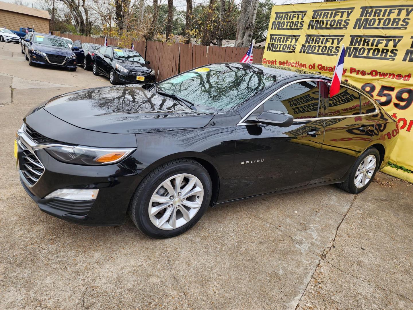 2019 Black /Gray Chevrolet Malibu LT (1G1ZD5ST1KF) with an 1.5L L4 DOHC 16V engine, 6A transmission, located at 16710 Clay Rd., Houston, TX, 77084, (281) 859-7900, 29.834864, -95.656166 - Photo#1