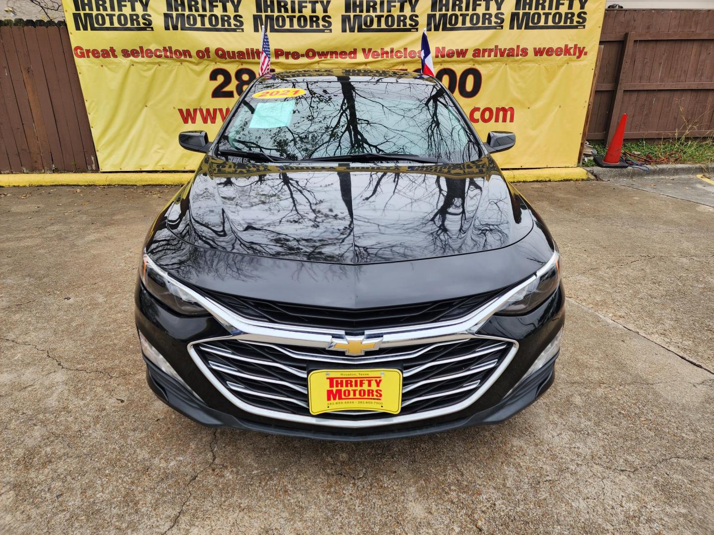 2021 Black /Gray Chevrolet Malibu LT (1G1ZD5ST3MF) with an 1.5L L4 DOHC 16V engine, 6A transmission, located at 16710 Clay Rd., Houston, TX, 77084, (281) 859-7900, 29.834864, -95.656166 - Photo#0