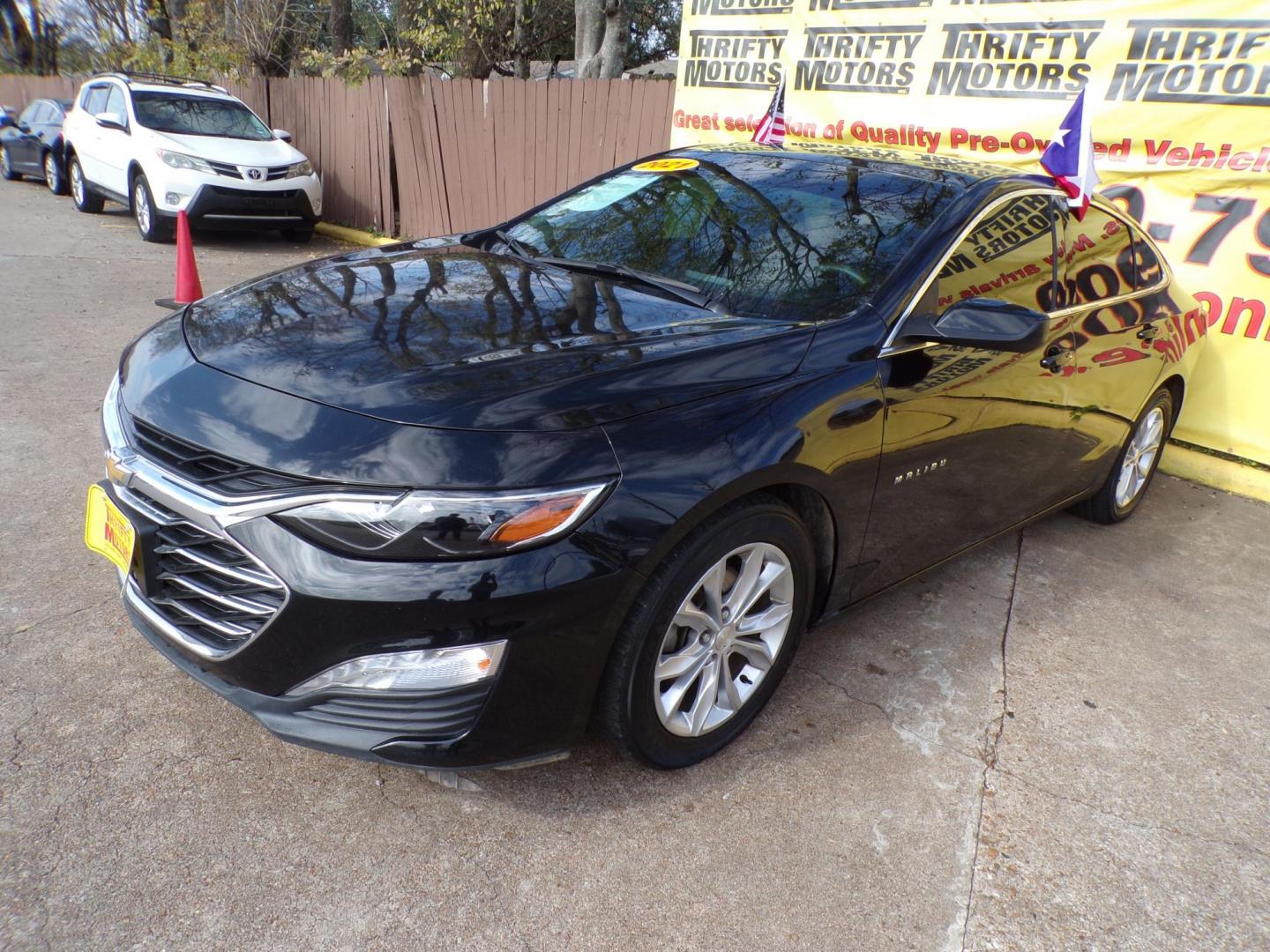 2021 Black /Gray Chevrolet Malibu LT (1G1ZD5ST3MF) with an 1.5L L4 DOHC 16V engine, 6A transmission, located at 16710 Clay Rd., Houston, TX, 77084, (281) 859-7900, 29.834864, -95.656166 - Photo#1