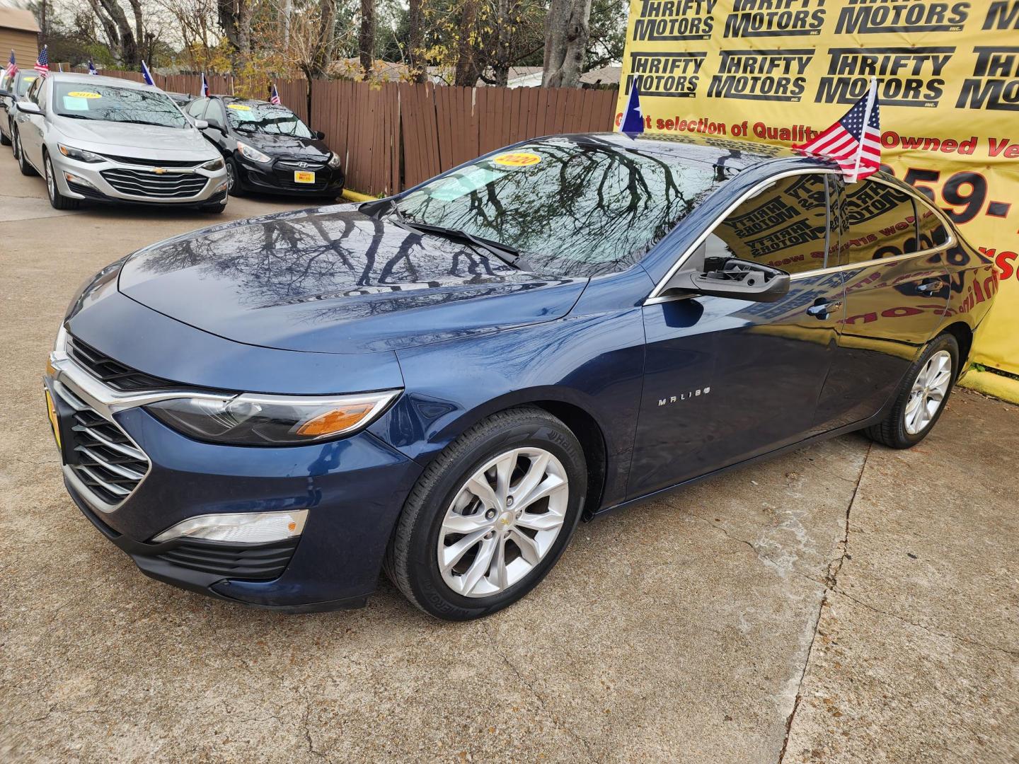 2020 Blue /Gray Chevrolet Malibu LT (1G1ZD5STXLF) with an 1.5L L4 DOHC 16V engine, 6A transmission, located at 16710 Clay Rd., Houston, TX, 77084, (281) 859-7900, 29.834864, -95.656166 - Photo#1