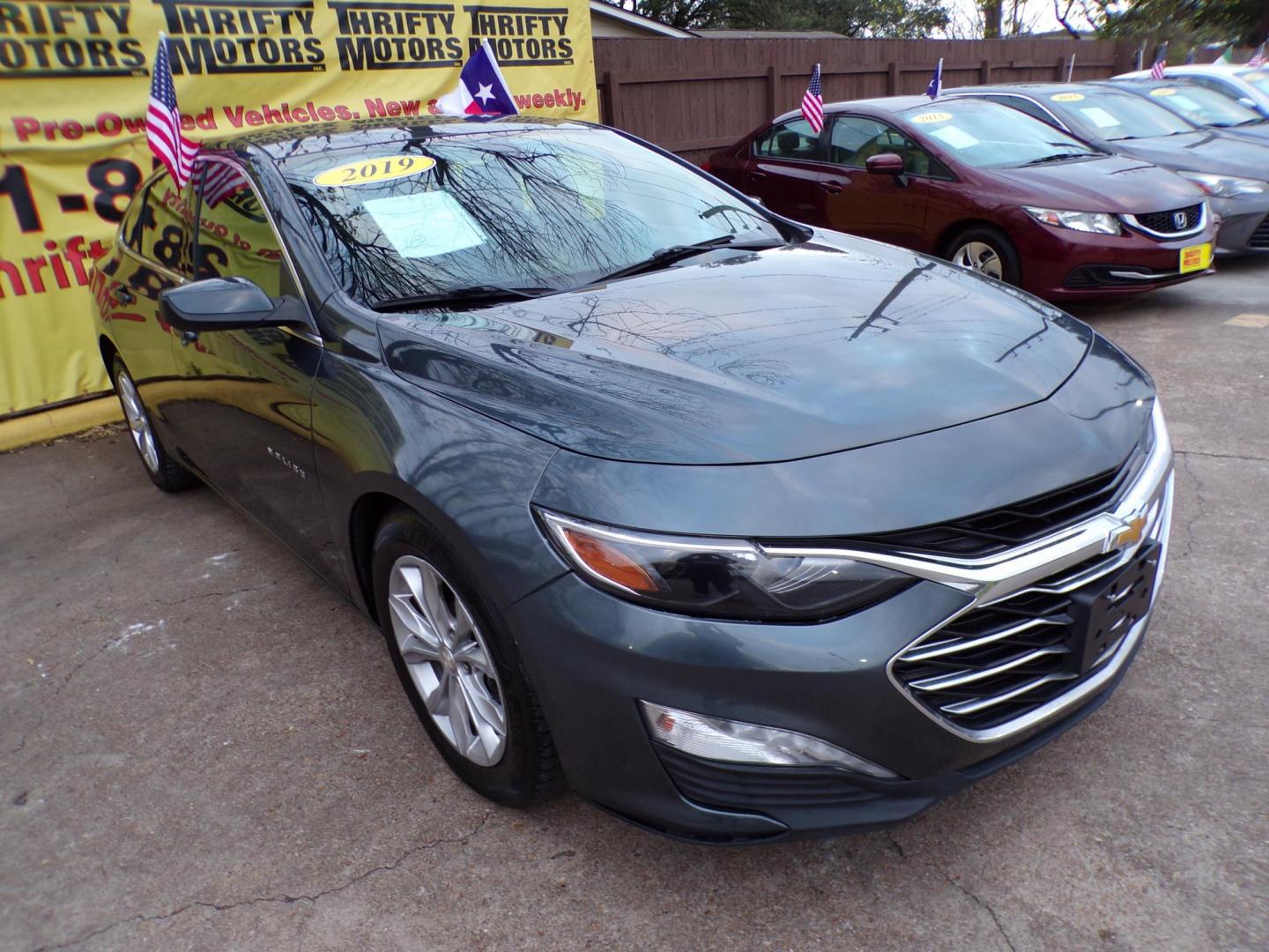 2019 Gray /Gray Chevrolet Malibu LT (1G1ZD5ST6KF) with an 1.5L L4 DOHC 16V engine, 6A transmission, located at 16710 Clay Rd., Houston, TX, 77084, (281) 859-7900, 29.834864, -95.656166 - Photo#2