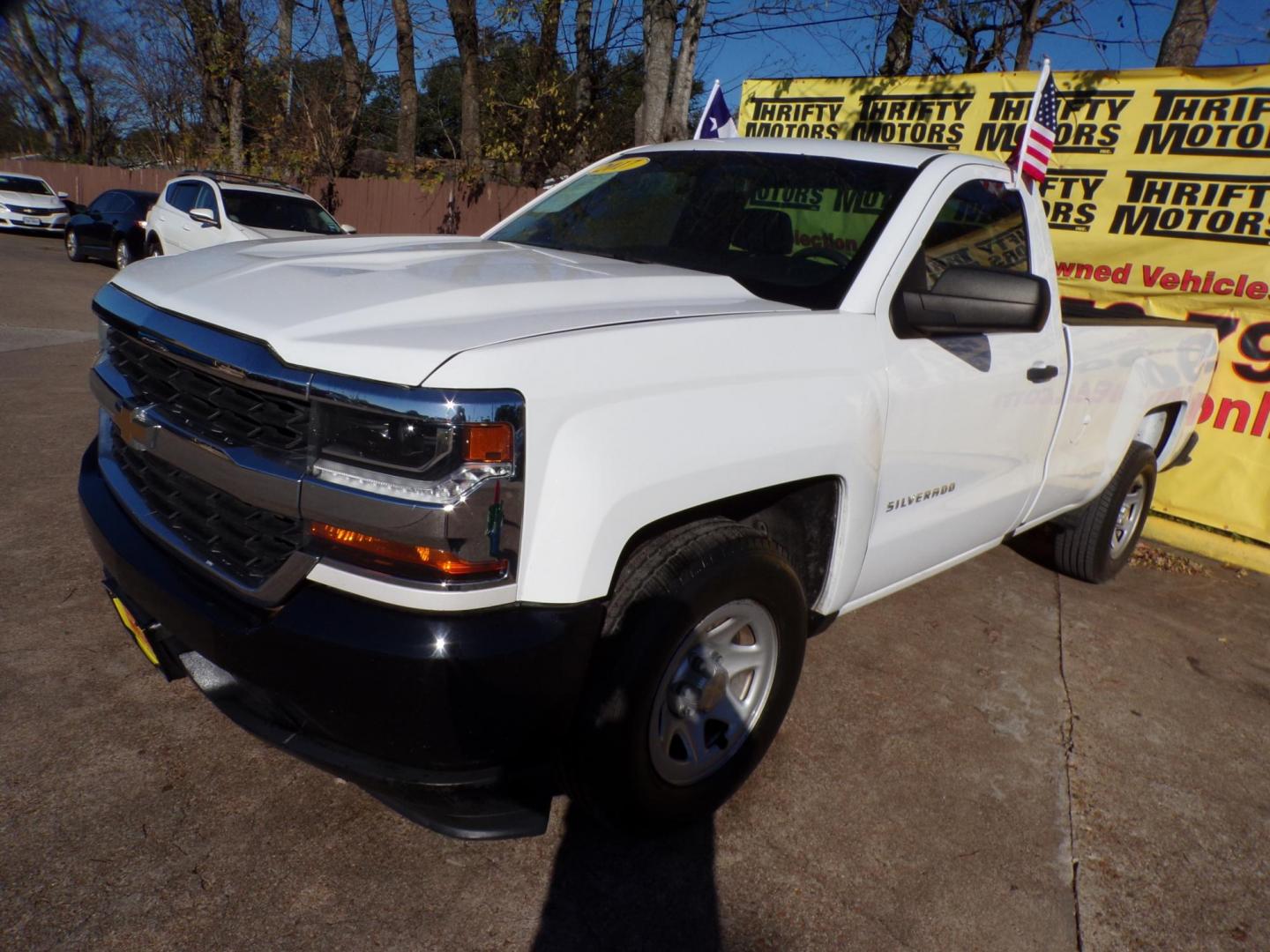 2017 White /Gray Chevrolet Silverado 1500 Work Truck Short Box 2WD (1GCNCNEC3HZ) with an 5.3L V8 engine, 6A transmission, located at 16710 Clay Rd., Houston, TX, 77084, (281) 859-7900, 29.834864, -95.656166 - Photo#1