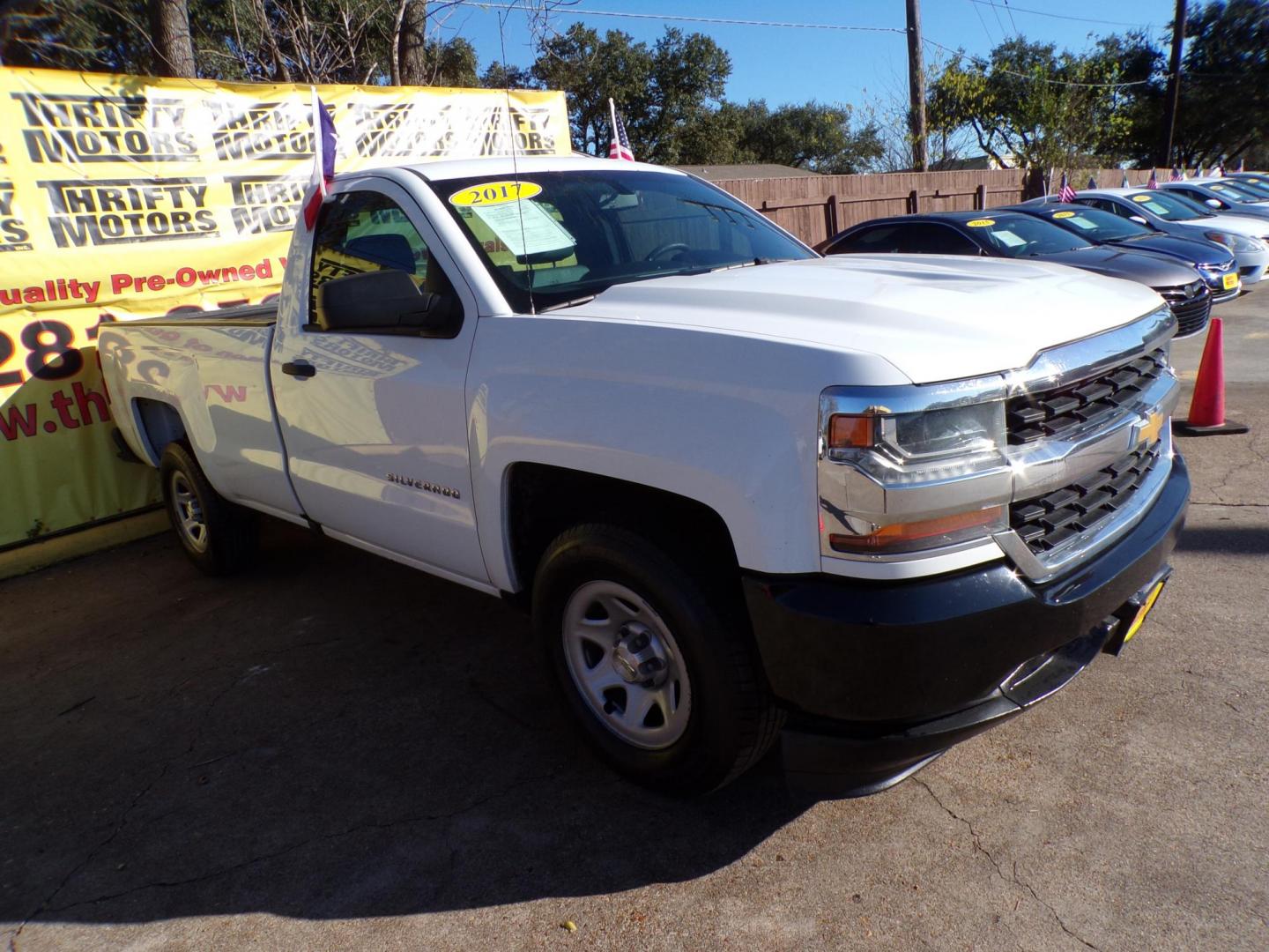 2017 White /Gray Chevrolet Silverado 1500 Work Truck Short Box 2WD (1GCNCNEC3HZ) with an 5.3L V8 engine, 6A transmission, located at 16710 Clay Rd., Houston, TX, 77084, (281) 859-7900, 29.834864, -95.656166 - Photo#2