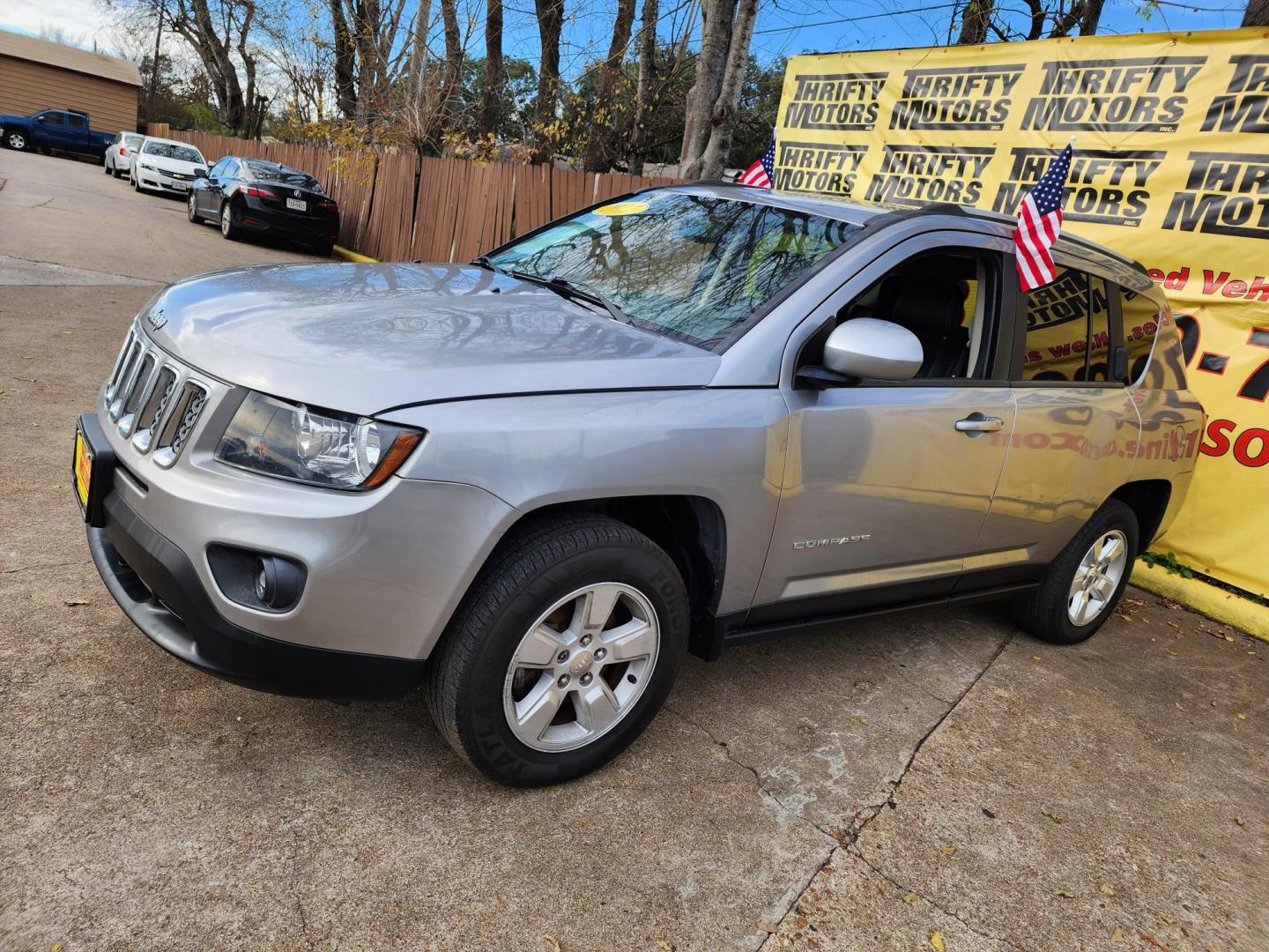 2017 Gray /Gray Jeep Compass Latitude FWD (1C4NJCEA8HD) with an 2.0L L4 DOHC 16V engine, Automatic transmission, located at 16710 Clay Rd., Houston, TX, 77084, (281) 859-7900, 29.834864, -95.656166 - Photo#1