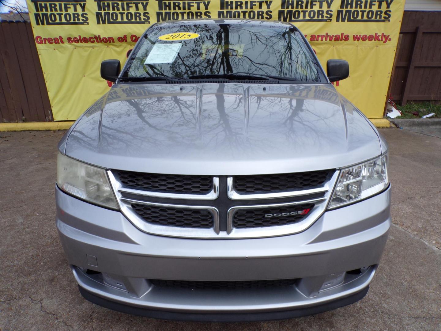 2015 Silver /Gray Dodge Journey SE (3C4PDCAB1FT) with an 2.4L L4 DOHC 16V engine, 4-Speed Automatic transmission, located at 16710 Clay Rd., Houston, TX, 77084, (281) 859-7900, 29.834864, -95.656166 - Photo#0