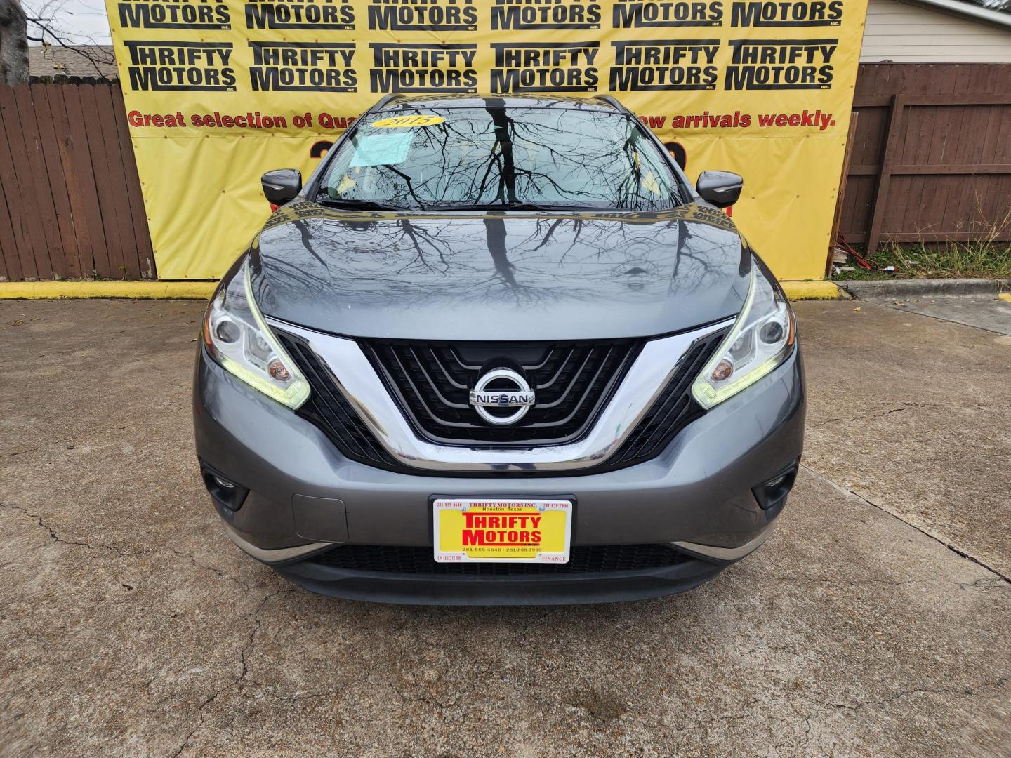 2015 Gray /Gary Nissan Murano Platinum FWD (5N1AZ2MG4FN) with an 3.5L V6 DOHC 24V engine, Continuously Variable Transmission transmission, located at 16710 Clay Rd., Houston, TX, 77084, (281) 859-7900, 29.834864, -95.656166 - Photo#1