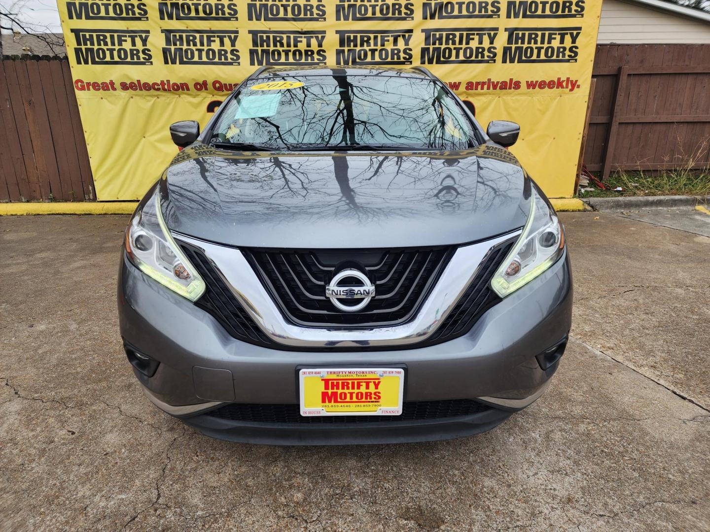 2015 Gray /Gary Nissan Murano Platinum FWD (5N1AZ2MG4FN) with an 3.5L V6 DOHC 24V engine, Continuously Variable Transmission transmission, located at 16710 Clay Rd., Houston, TX, 77084, (281) 859-7900, 29.834864, -95.656166 - Photo#0