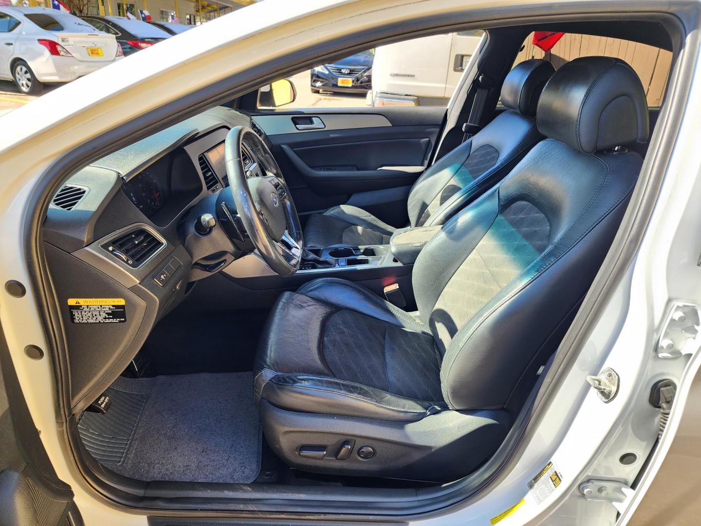 2017 White /BLACK Hyundai Sonata Sport 2.0T (5NPE34AB6HH) with an 2.0L L4 DOHC 16V TURBO engine, Automatic 6-Speed transmission, located at 16710 Clay Rd., Houston, TX, 77084, (281) 859-7900, 29.834864, -95.656166 - Photo#10