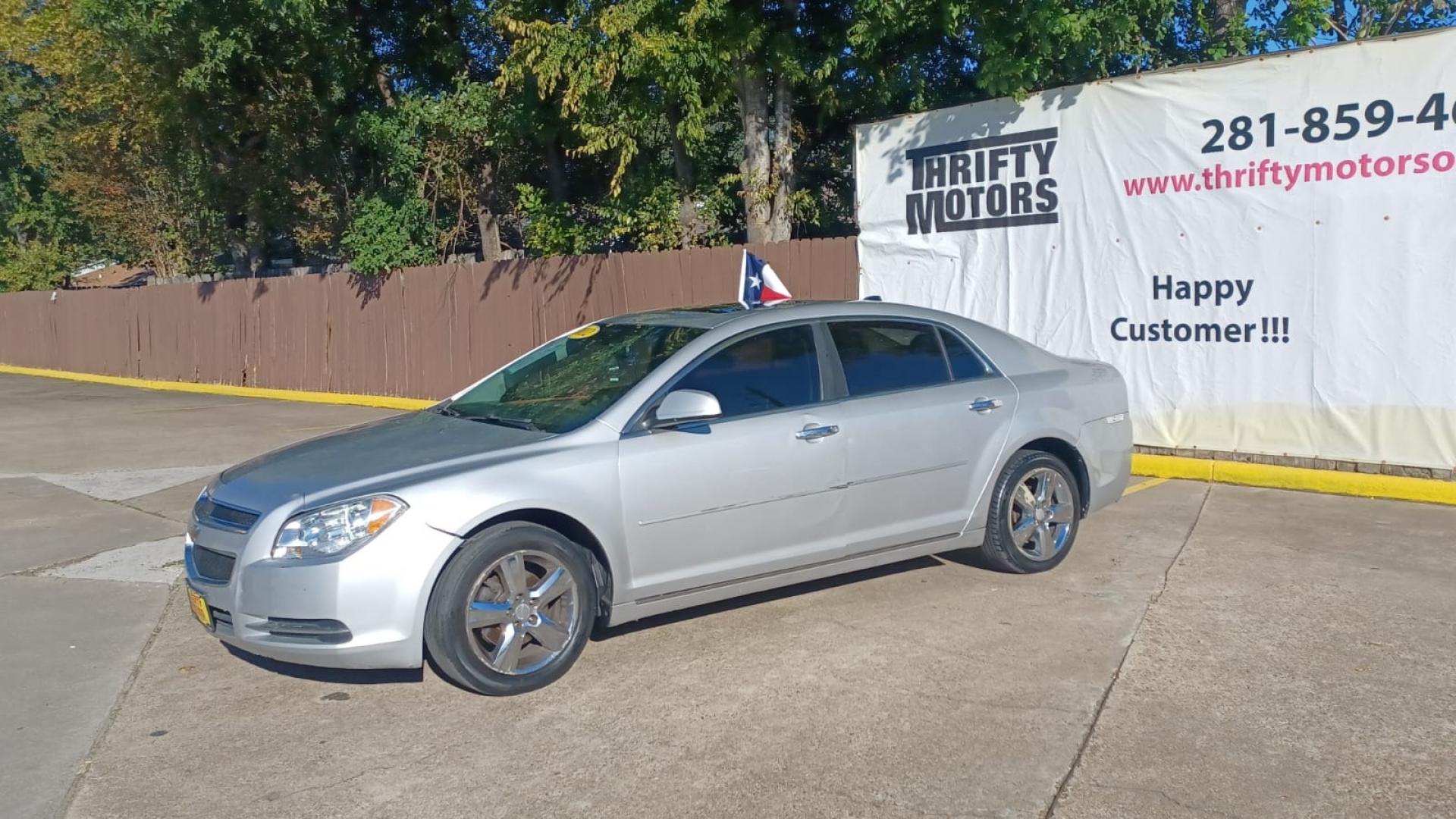 2012 Silver Chevrolet Malibu (1G1ZD5EU6CF) with an 2.4L I4 2.4L I4 engine, Automatic 6-Speed transmission, located at 16710 Clay Rd., Houston, TX, 77084, (281) 859-7900, 29.834864, -95.656166 - Cash. - Photo#2