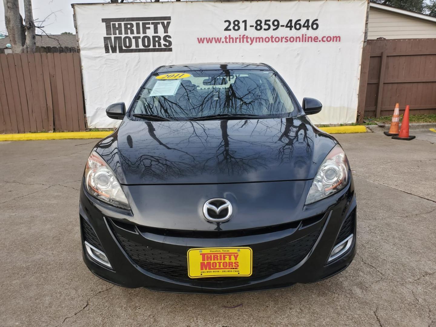 2011 Black Mazda MAZDA3 s Sport 4-Door (JM1BL1U65B1) with an 2.5L L4 DOHC 16V engine, located at 16710 Clay Rd., Houston, TX, 77084, (281) 859-7900, 29.834864, -95.656166 - Low Down. Low Payments - Photo#1