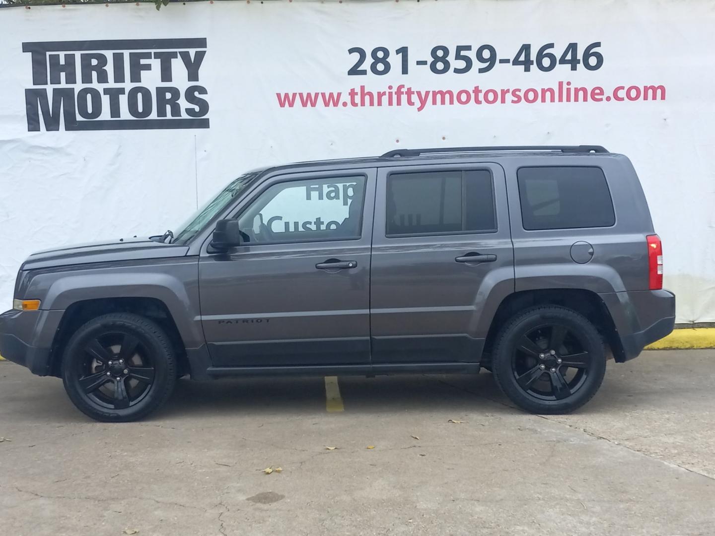 2015 Gray Jeep Patriot Sport 2WD (1C4NJPBA3FD) with an 2.0L L4 DOHC 16V engine, located at 16710 Clay Rd., Houston, TX, 77084, (281) 859-7900, 29.834864, -95.656166 - Low Down. Low Payments. - Photo#0