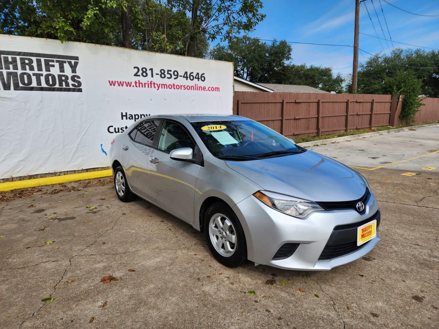 2014 Gray Toyota Corolla L 4-Speed AT (2T1BURHE5EC) with an 1.8L L4 DOHC 16V engine, 4-Speed Automatic transmission, located at 16710 Clay Rd., Houston, TX, 77084, (281) 859-7900, 29.834864, -95.656166 - Low Down. Low Payments. - Photo#1