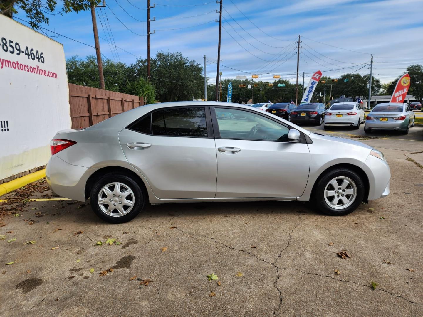 2014 Gray Toyota Corolla L 4-Speed AT (2T1BURHE5EC) with an 1.8L L4 DOHC 16V engine, 4-Speed Automatic transmission, located at 16710 Clay Rd., Houston, TX, 77084, (281) 859-7900, 29.834864, -95.656166 - Low Down. Low Payments. - Photo#3