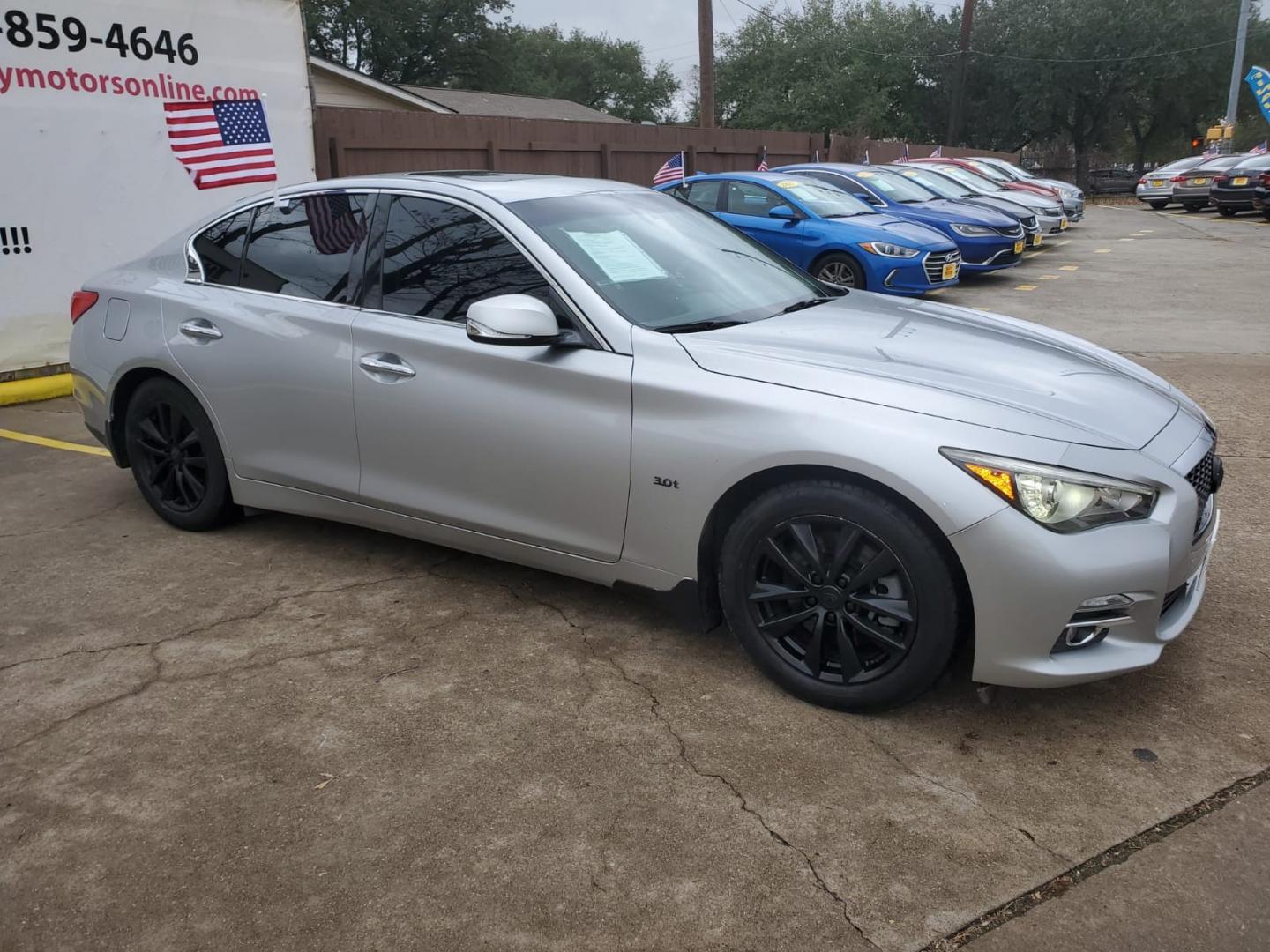 2017 Silver Infiniti Q50 3.0t Sport (JN1EV7AP3HM) with an 3.0L V6 DOHC 24V TURBO engine, 7A transmission, located at 16710 Clay Rd., Houston, TX, 77084, (281) 859-7900, 29.834864, -95.656166 - Low Down. Low Payments. - Photo#3