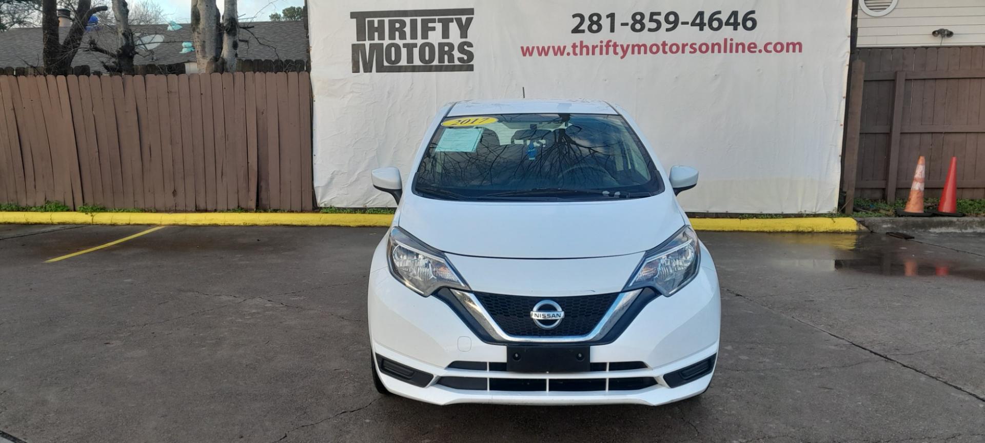 2017 White Nissan Versa Note S Plus (3N1CE2CP5HL) with an 1.6L L4 DOHC 16V engine, CVT transmission, located at 16710 Clay Rd., Houston, TX, 77084, (281) 859-7900, 29.834864, -95.656166 - Low Down. Low Payments. - Photo#1