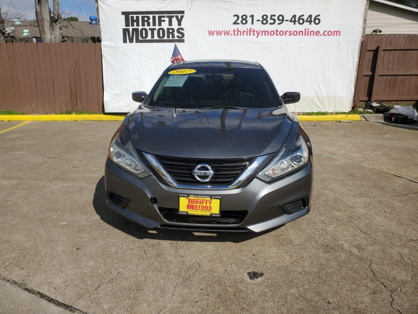 2017 Gray Nissan Altima 2.5 S (1N4AL3AP9HC) with an 2.5L L4 DOHC 16V engine, CVT transmission, located at 16710 Clay Rd., Houston, TX, 77084, (281) 859-7900, 29.834864, -95.656166 - Low Down. Low Payments. - Photo#1