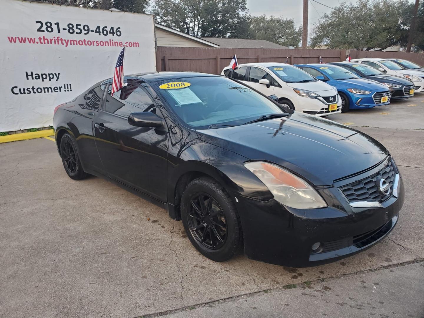 2008 Black Nissan Altima 2.5 S Coupe (1N4AL24E28C) with an 2.5L L4 DOHC 16V engine, located at 16710 Clay Rd., Houston, TX, 77084, (281) 859-7900, 29.834864, -95.656166 - Carro de Cash - Photo#3