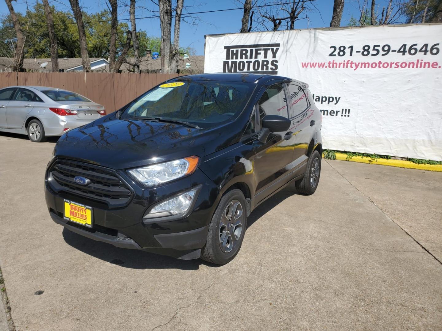 2020 Black Ford EcoSport S (MAJ3S2FE4LC) with an 1.0L L3 engine, 6A transmission, located at 16710 Clay Rd., Houston, TX, 77084, (281) 859-7900, 29.834864, -95.656166 - Low Down. Low Payments. - Photo#3