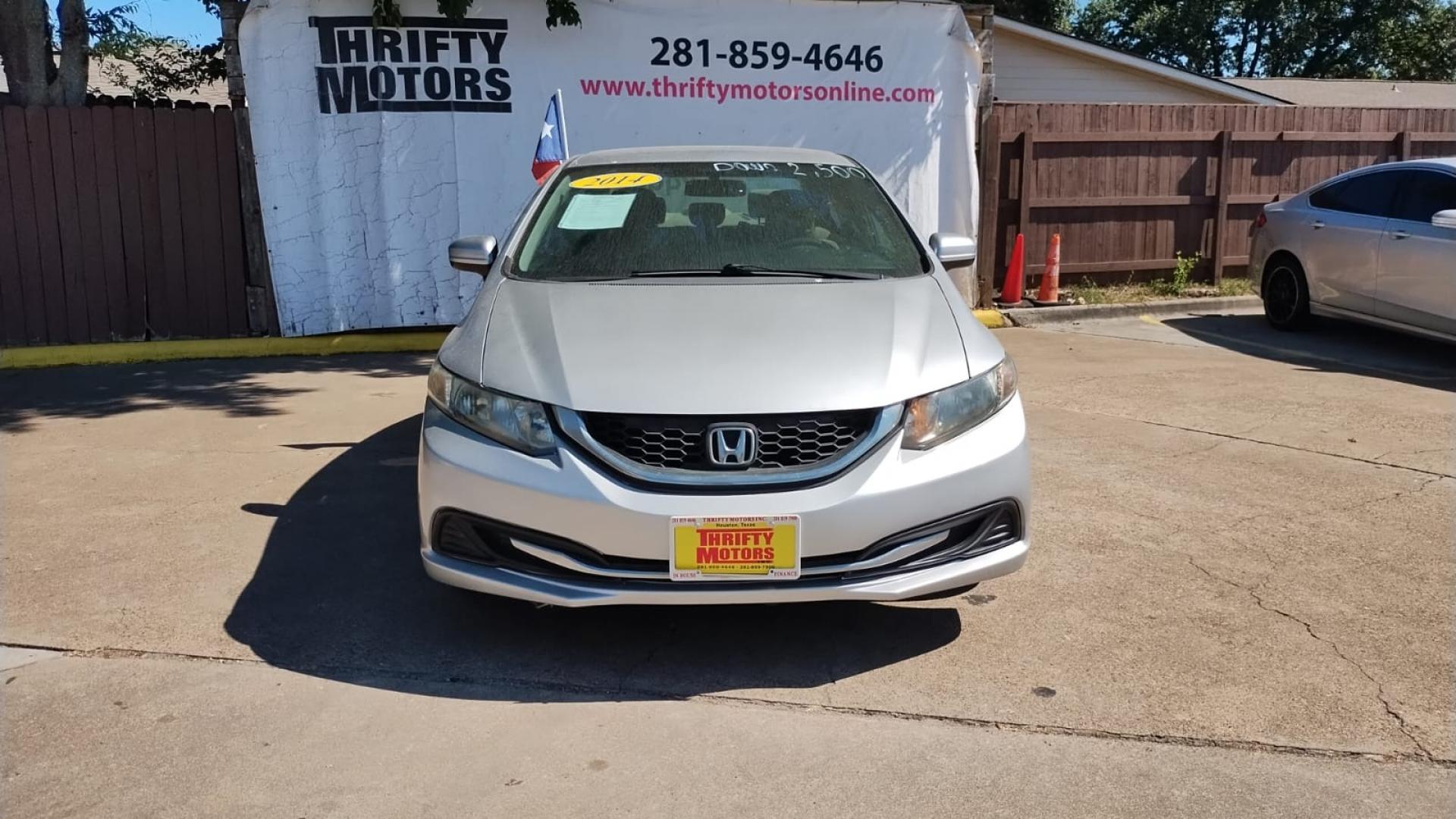 2014 Honda Civic LX Sedan CVT (19XFB2F52EE) with an 1.8L L4 SOHC 16V engine, Continuously Variable Transmission transmission, located at 16710 Clay Rd., Houston, TX, 77084, (281) 859-7900, 29.834864, -95.656166 - Photo#0